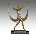 Dancer Figure Statue Girl Decoration Bronze Sculpture TPE-463